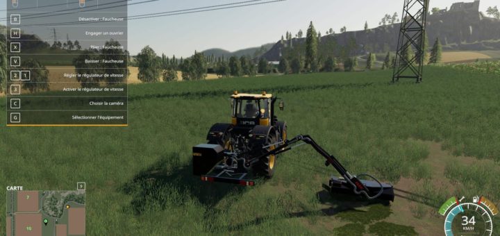 Мод косилка Ferri Hydraulic Reach Mower v1.0 FS2019