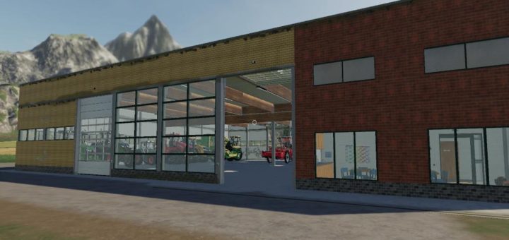 Мод гараж MachineHall v1.0.0.0 Farming Simulator 19