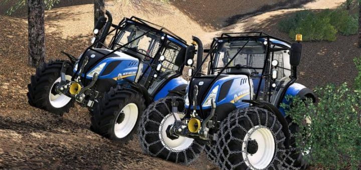 Мод трактор New holland T5 with Forestry Upgrade v1.0 FS19