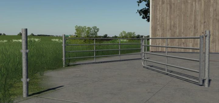 Мод ворота Galvanized Gate v1.0.0.0 Farming Simulator 19