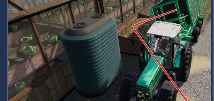 Moд теплицы Greenhouses Manure Trailer Filling v1.3.0 FS19