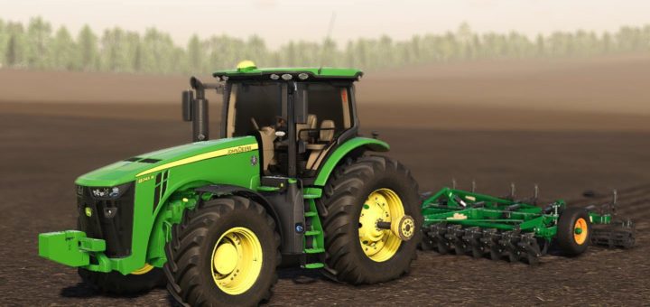 Мод трактор John Deere 8R BR v2.0 Farming Simulator 2019