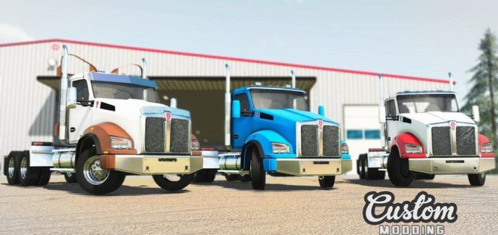 Moд грузовик Kenworth T880 Release v1.0 Farming Simulator 19