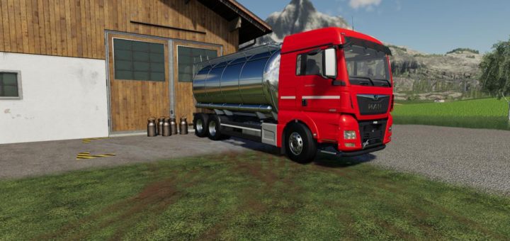 Moд грузовик MAN TGX Tanker Truck v1.0.0.0 Farming Simulator 19