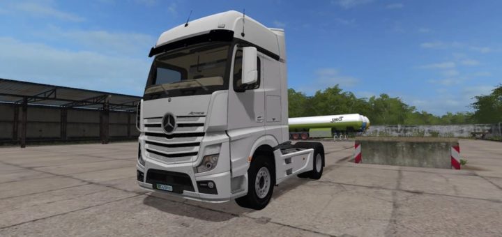 Мод тягач MERCEDES-BENZ ACTROS MP4 V1.0.0.0 Farming Simulator 17