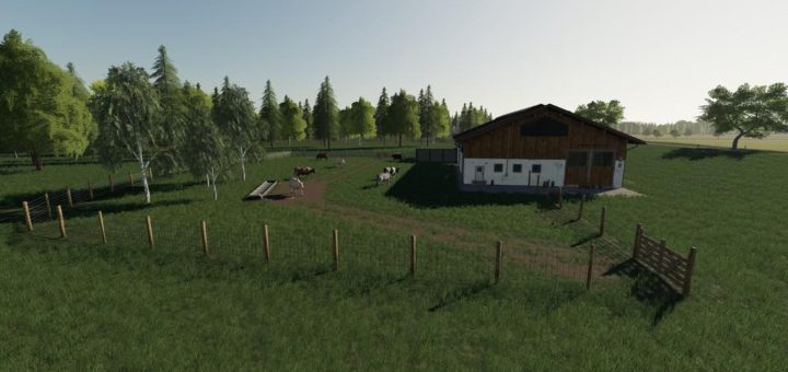 Moд коровник Placeable Large Cow Pasture v1.0.0.0 FS2019