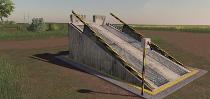 Мод рампа Placeable Ramp v1.0.0.0 Farming Simulator 2019