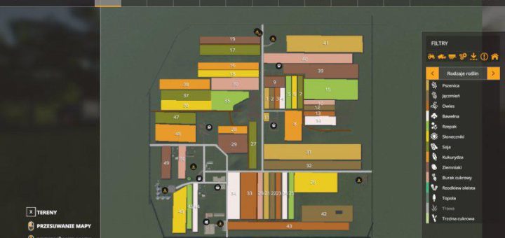 Мод карта ROLNICZE POLA V1.0 Farming Simulator 19