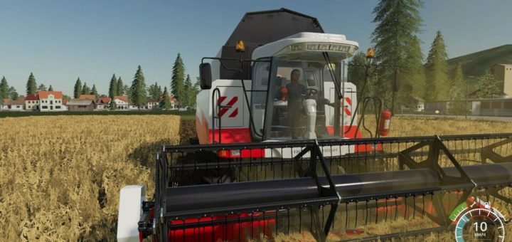 Мод комбайн ROSTSELMASH ACROS 595 Plus V1.0.0.0 Farming Simulator 19