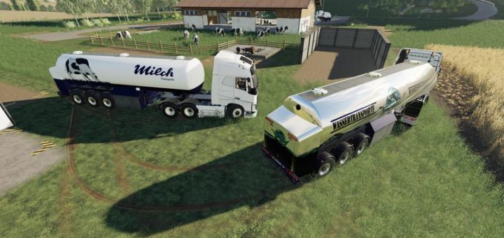 Moд прицеп Water transport semi-trailer v1.0.0.0 Farming Simulator 19