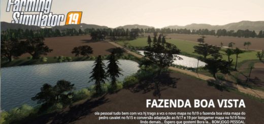 Мод карта Fazenda BOA VISTA v1.0 Farming Simulator 19