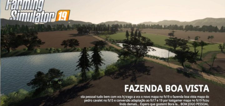 Мод карта Fazenda BOA VISTA v1.0 Farming Simulator 19