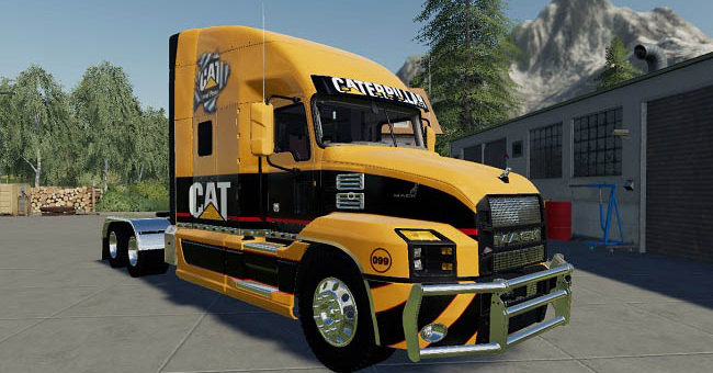 Мод тягач 2018 Mack Anthem v1.0 Farming Simulator 2019