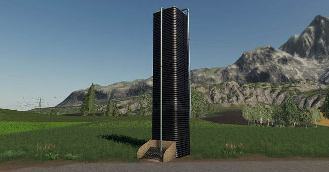 Мод башня Placeable Fermenting Silo-A v1.0 Farming Simulator 19