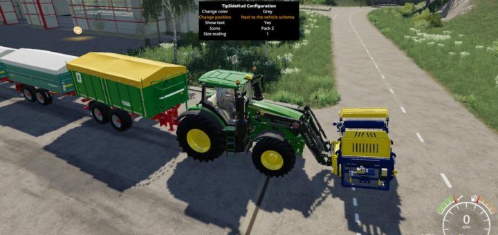 Мод скрипт Tip Side HUD v1.0.0.0 Farming Simulator 19