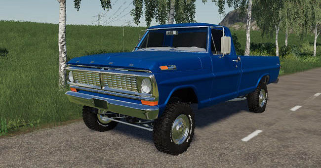 Мод пикап 1972 Ford F100 Bumpside v1.0 Farming Simulator 19
