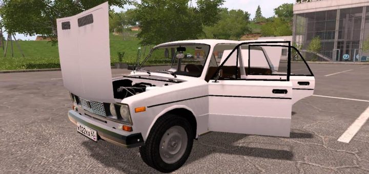 Мод авто ВА3 21061 V2.0 Белый Фермер Симулятор 17