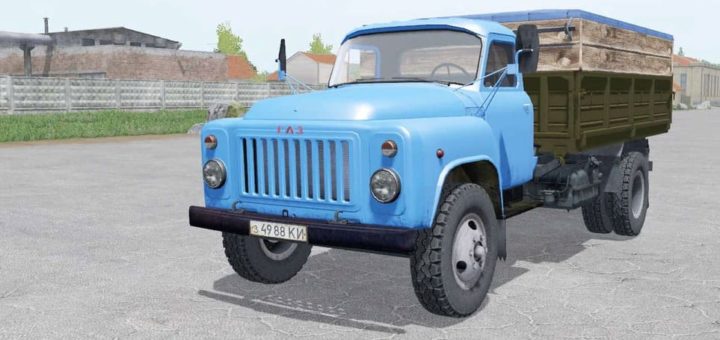 Мод грузовик ГАЗ-САЗ-3507 ЯРКО - СИНИЙ ЦВЕТ V1.0 ФС17