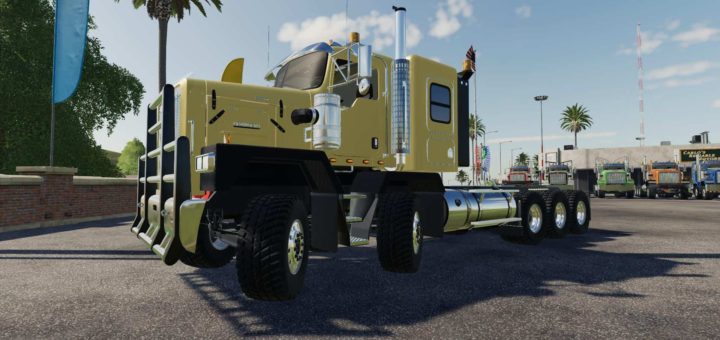 Мод тягач Kenworth C500 v1.2 Farming Simulator 19