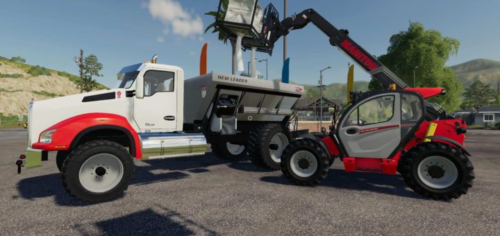 Мод грузовик Kenworth T880 Spreader v1.0 Farming Simualtor 19