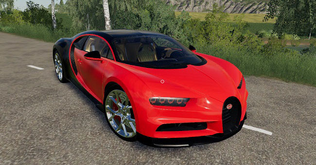 Мод авто Bugatti Chiron Sport v2.0 Farming Simulator 2019