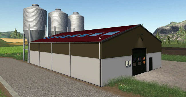 Мод гараж Hall with Silos v3.0 Farming Simulator 2019