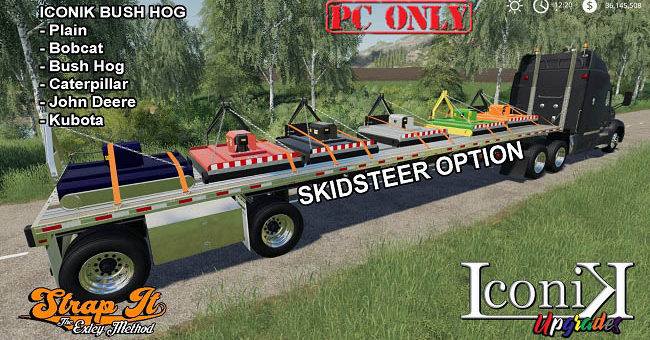 Мод косилка Iconik Bush Hog v1.0.0.0 Farming Simulator 19