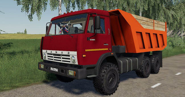 Мод грузовик Камаз 55111 Совок + Прицеп v1.0.0.0 ФС19