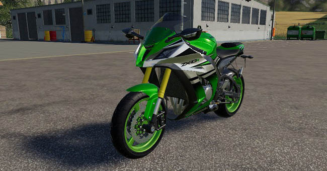 Мод мотоцикл Kawasaki Ninja v1.0 Farming Simulator 2019