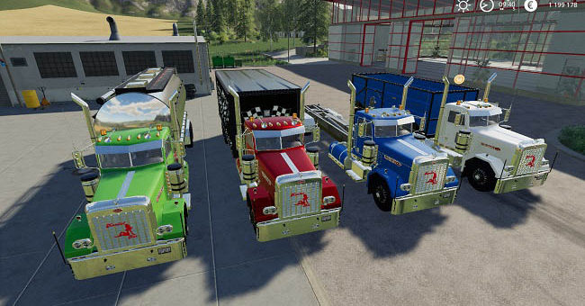 Мод ПАК Peterbilt Trucks Pack v1.0.0.0 Farming Simulator 19