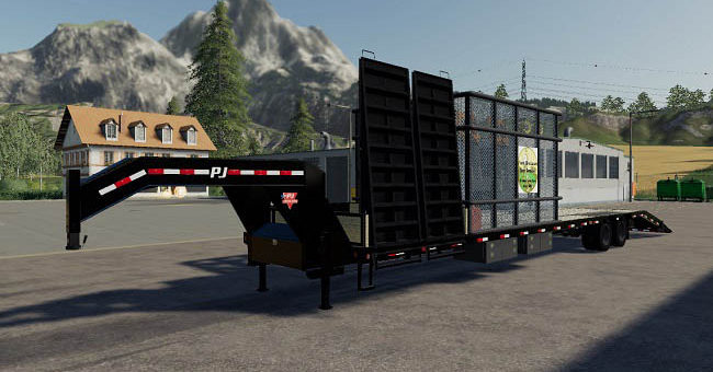 Мод трал Remake 40ft PJ Lawn Trailer v1.0.0.0 Farming Simulator 19