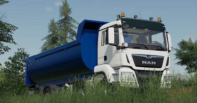 Мод грузовик MAN TGS 41.500 8x8 Hooklift v1.0 FS2019
