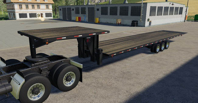 Мод трал C&J Tilt Deck Trailer v1.0 Farming Simulator 19