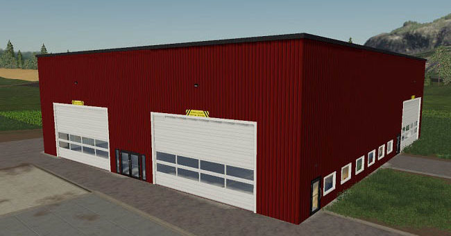 Мод гараж Large Mechanic Shop v1.0.0.0 Farming Simulator 19