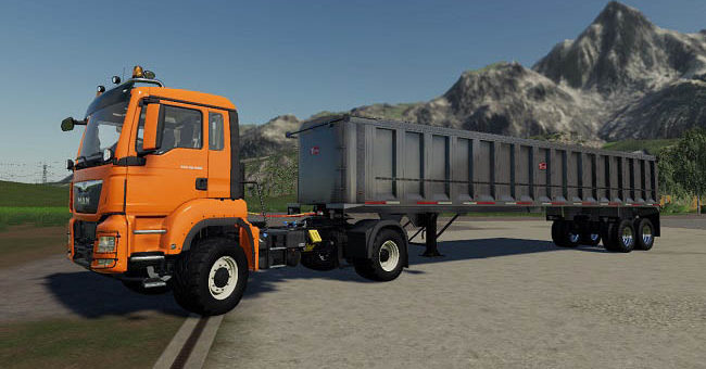 Мод прицеп Travis Classic Enddump v1.0 Farming Simulator 19