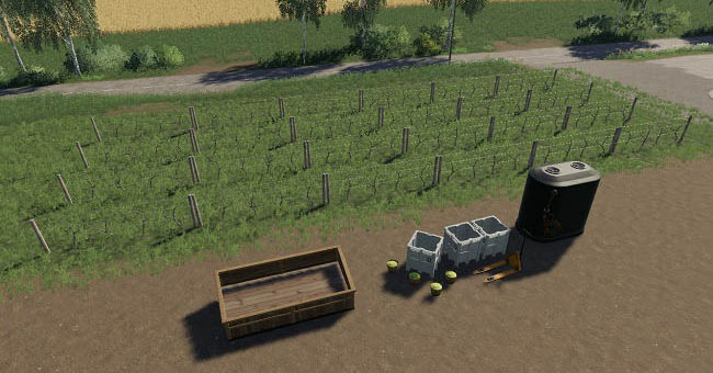 Мод виноградники Vineyard v1.0.0.0 Farming Simulator 2019
