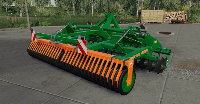 Мод дисковая борона Amazone Catros 4001 v1.0.0.0 Farming Simulator 19