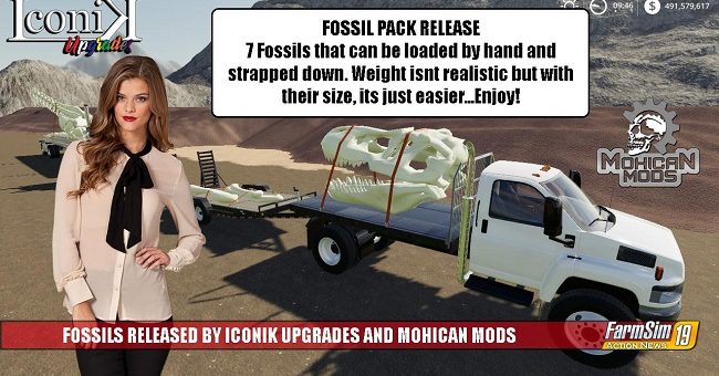 Мод ПАК Iconik Fossils v1.0 Farming Simulator 2019