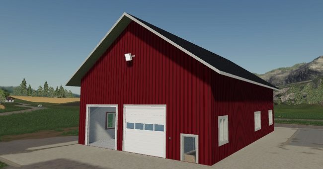 Мод гараж Large Garage FS19 v1.0 Farming Simulator 2019
