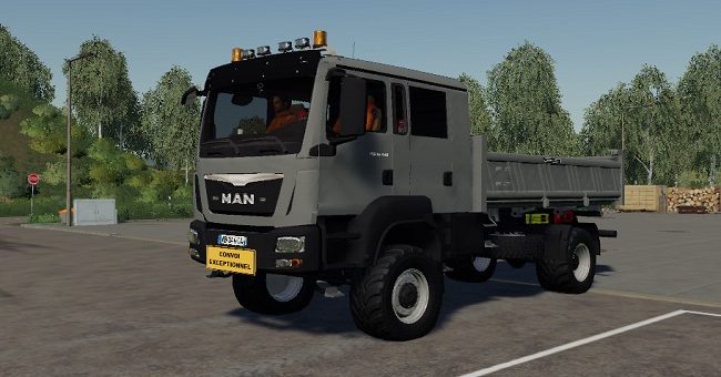 Мод грузовик Man TGM 41480 4x4 Meiller Kipper v1.0 Farming Simulator 19