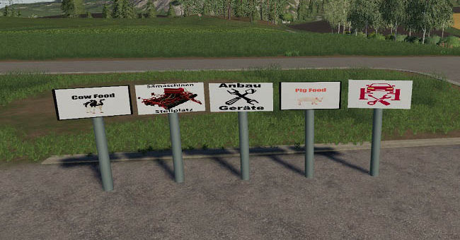Мод ПАК Schilder Signs v1.3 Final Farming Simulator 2019