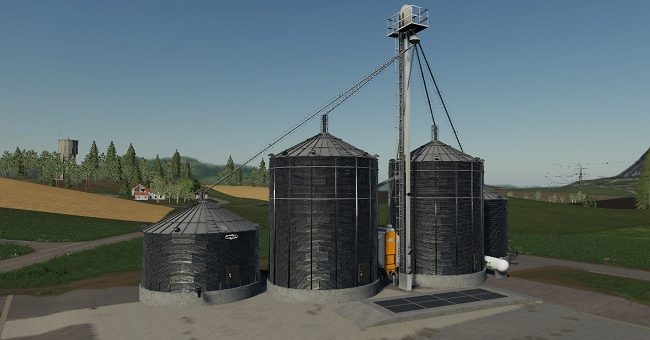 Мод зернохранилище US grain silo complex with dryer v1.1 FS19
