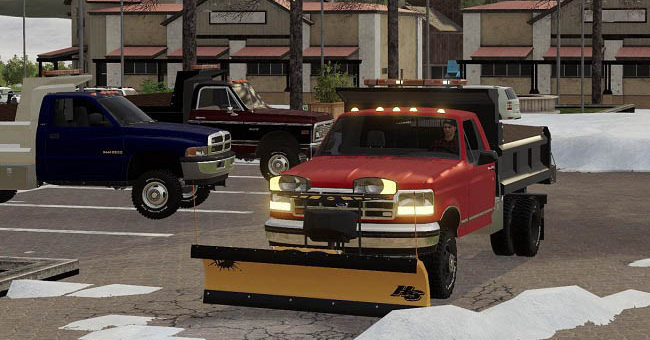 Мод ПАК One Ton Dump Pack with Fisher plow v1.0 FS19