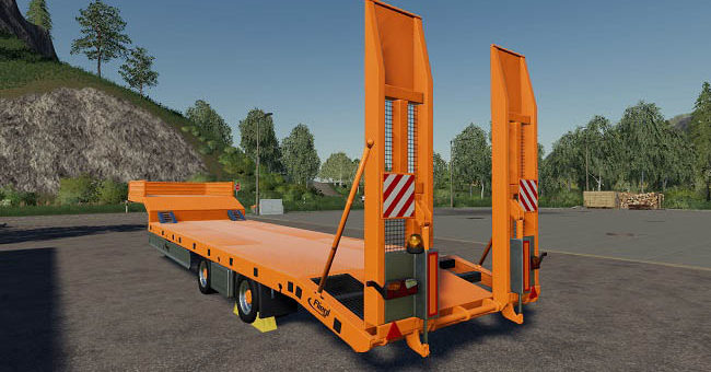Мод трал Fliegl Low Loader v1.1.0.0 Farming Simulator 2019