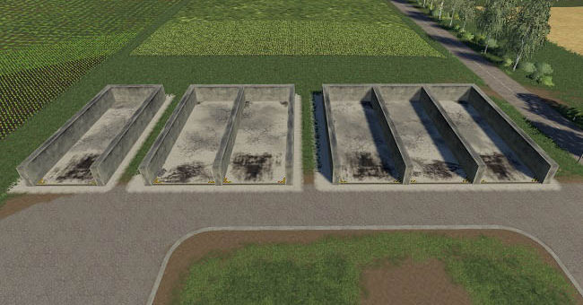 Мод ПАК Bunker Silo Set v1.0.0.0 Farming Simulator 19