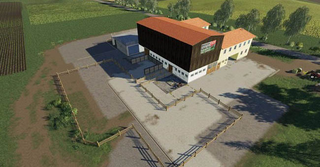 Мод коровник Dreiseithof placeable v1.0 Farming Simulator 19