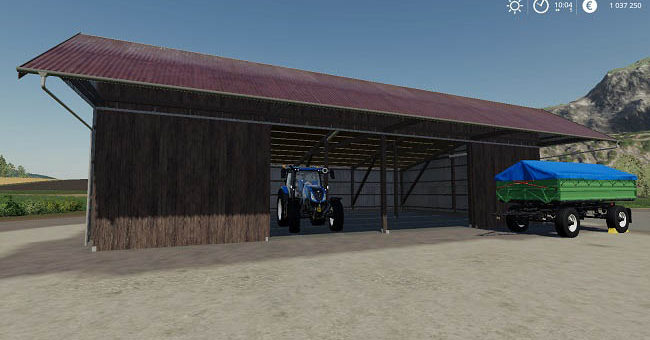 Мод гараж Old mashinery shed v1.1 Farming Simulator 19