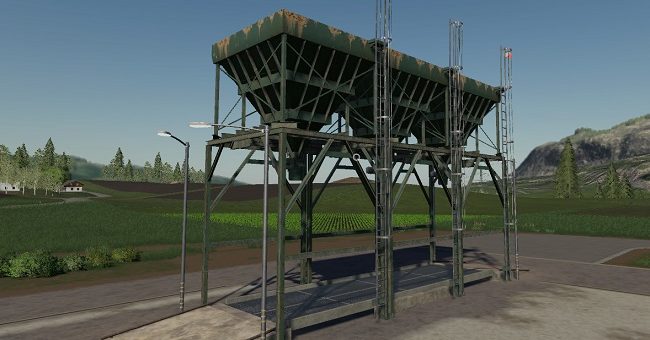 Мод хранилище Placeable Steel Silo v2.0 Farming Simulator 19