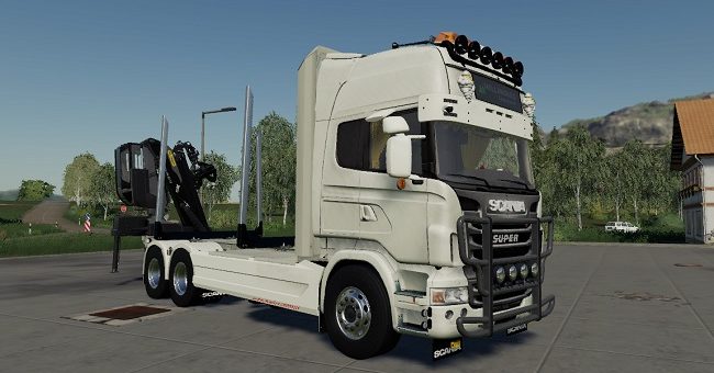 Мод лесовоз Scania R730 Log Truck v1.0 Farming Simulator 19