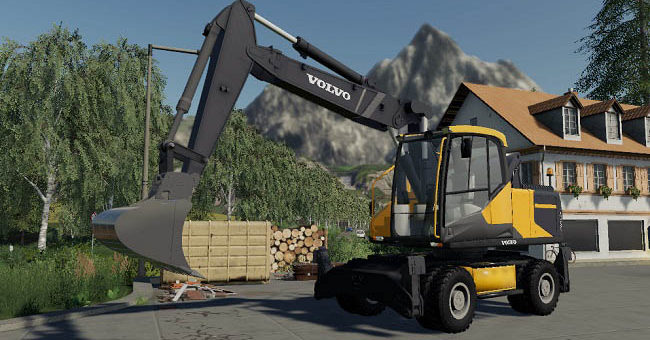 Мод ПАК Volvo EW160E Series Backhoe Kit v1.0 FS2019
